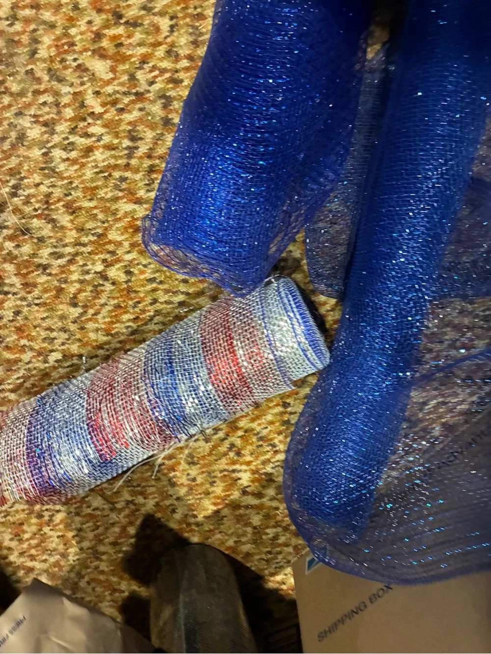 Royal Blue Decorative Mesh Roll for Parties and Crafts